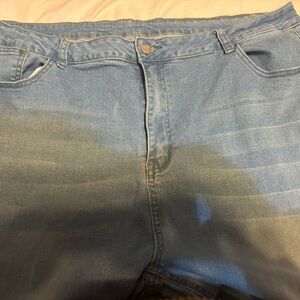 Shein Curve Womens Light/Mediun‎ Blue Jeans Size 4XL